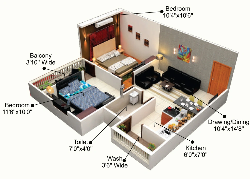 2 BHK Flat in MP Tirupati ML Highrise in Ayodhya Bypass, Bhopal - Image 904183