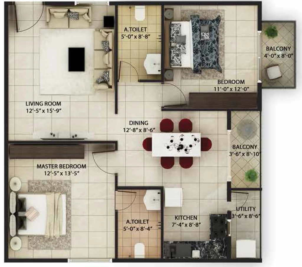 2 BHK Flat in TG Arte in Kudlu Gate, Bangalore - Image 904110