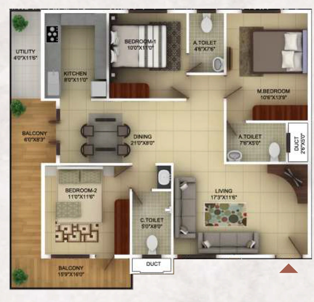 3 BHK Flat in TG Epitome in Chikkanagamangala, Bangalore - Image 904114