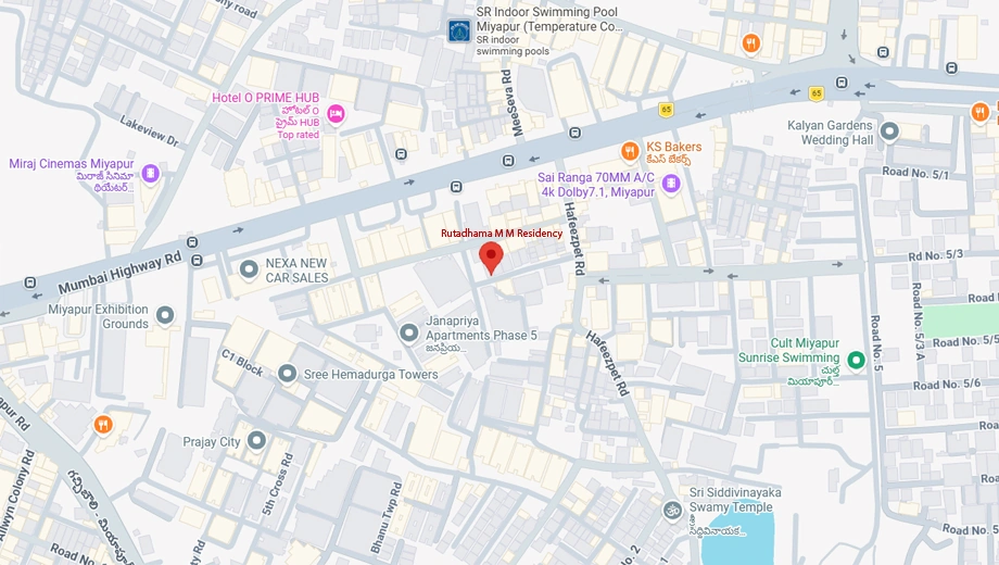 Location of Rutadhama M M Residency in Himayat Nagar, Hyderabad - Image 371483