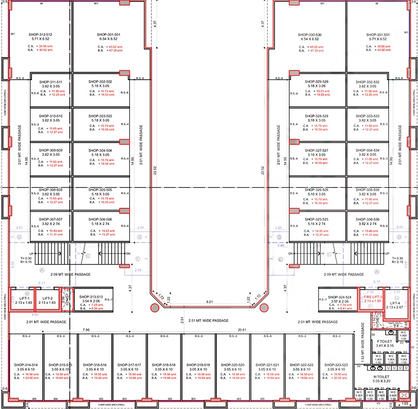 Floor Plan of DM VS Trade Centre in Kamrej, Surat - Image 371514