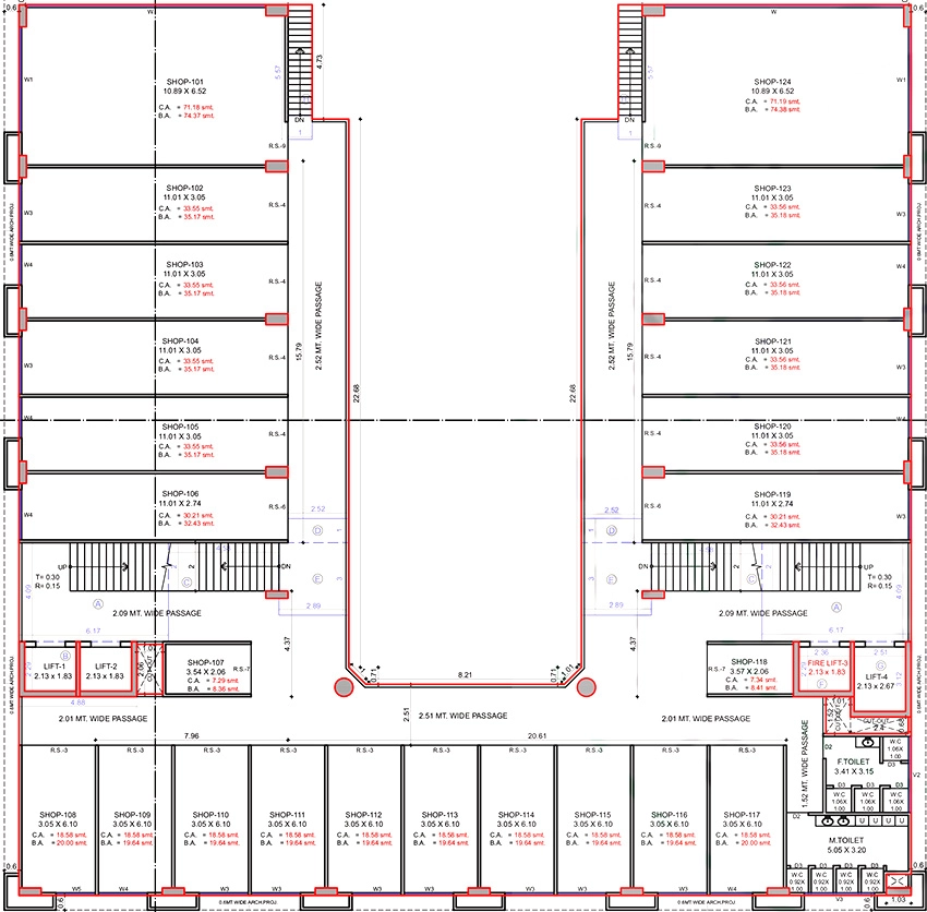 Floor Plan of DM VS Trade Centre in Kamrej, Surat - Image 371513