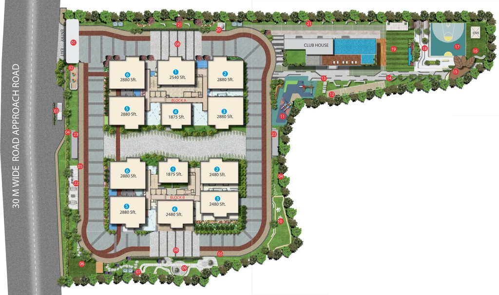 Master Plan of Fortune Water Front in Kukatpally, Hyderabad - Image 371543