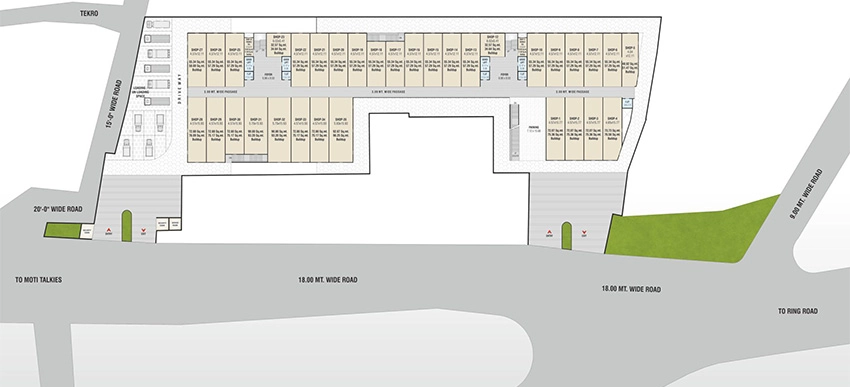 Master Plan of Aadeshwar Emporio Textile Hub in Sagrampura, Surat - Image 371565