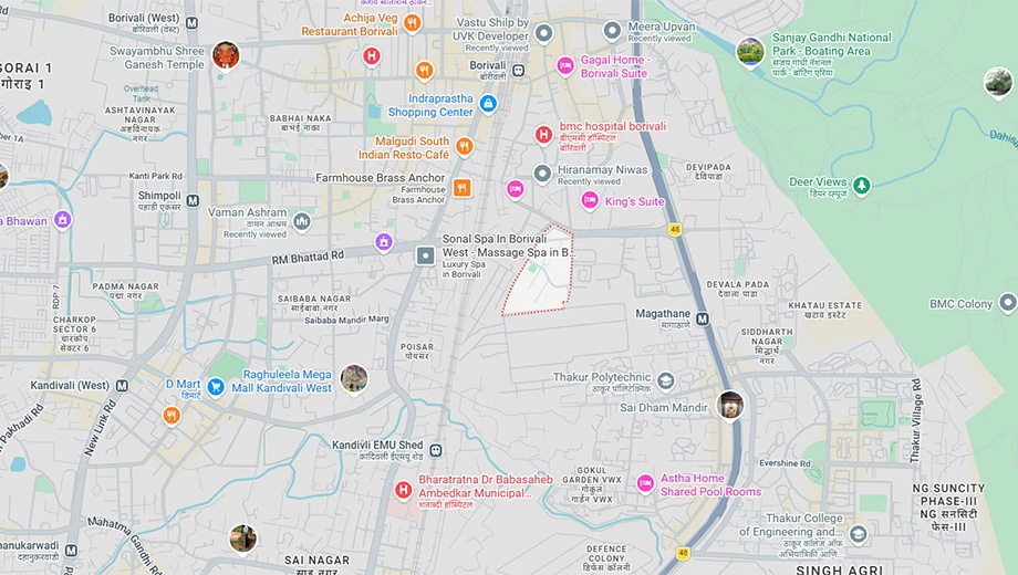 Location of Shree Rajendra Nagar Omsai CHSL in Borivali East, Mumbai - Image 371738