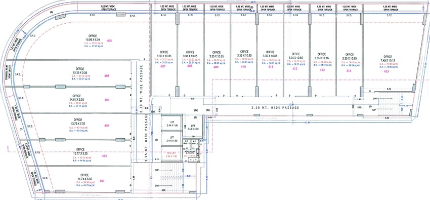Floor Plan of Galaxy Business Empire in Simada Gam, Surat - Image 371608