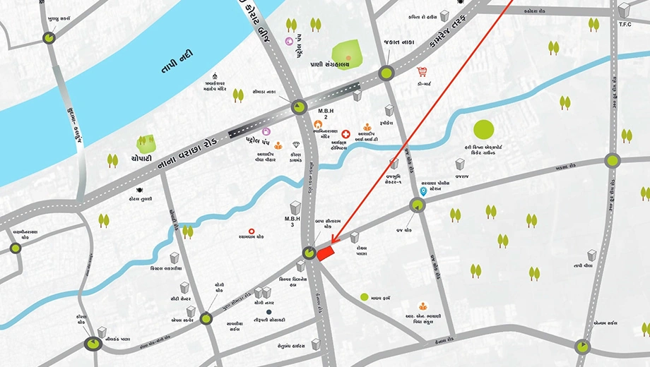 Location of Galaxy Business Empire in Simada Gam, Surat - Image 371606