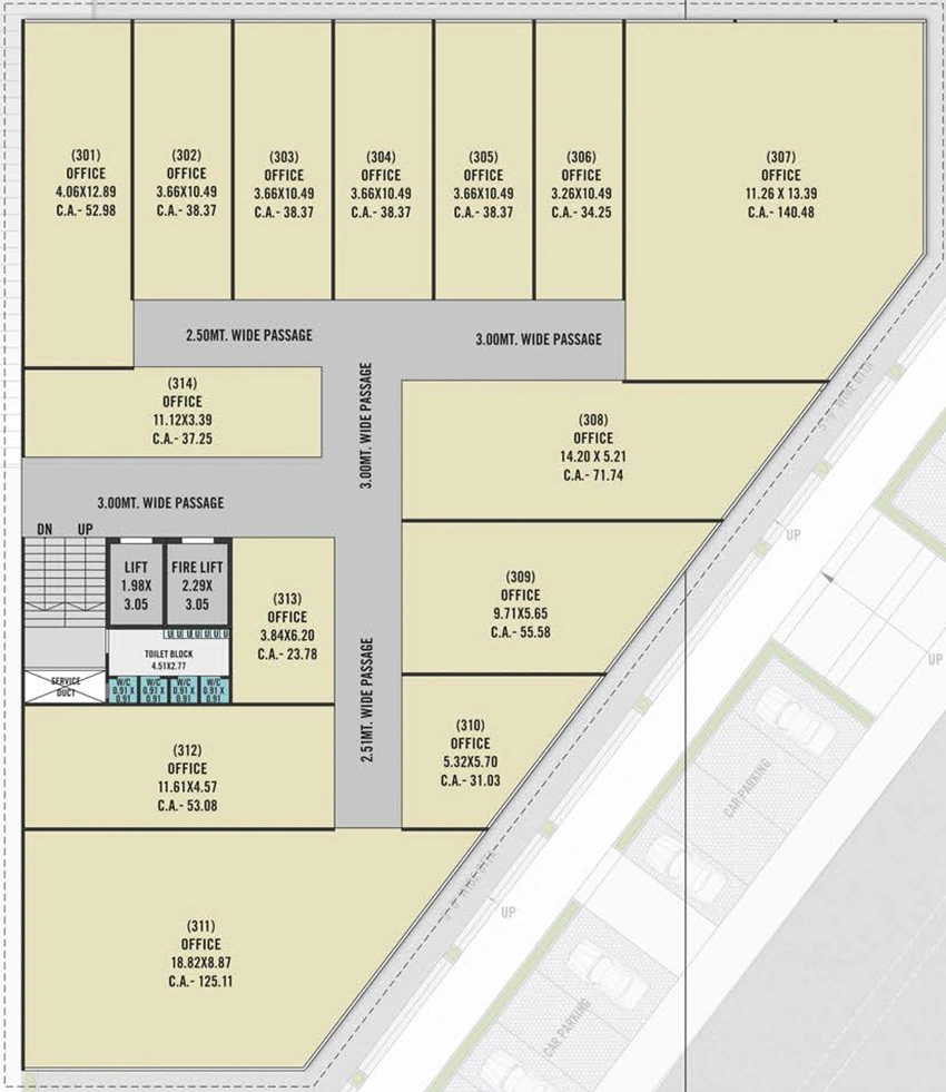 Floor Plan of Galvinn Galloping Corridor in Vesu, Surat - Image 371621