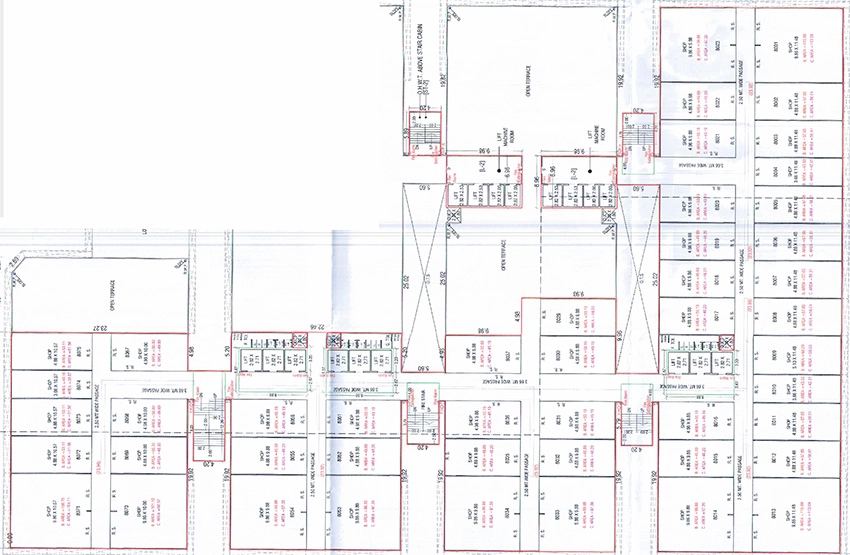 Floor Plan of Girdhar Salasar Textile Market in Shakti Nagar, Surat - Image 371634