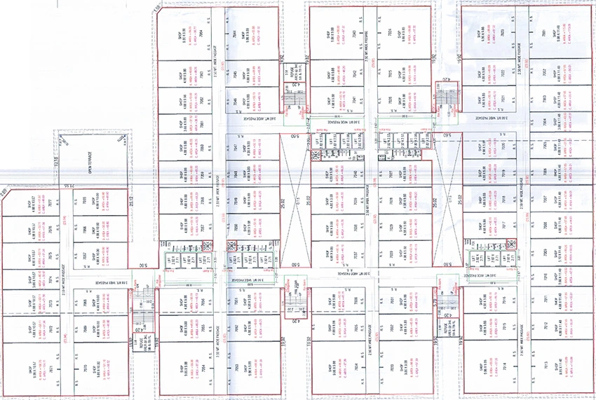 Floor Plan of Girdhar Salasar Textile Market in Shakti Nagar, Surat - Image 371635