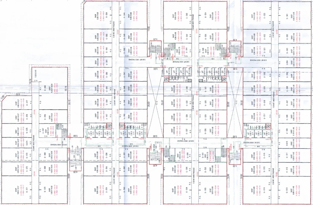 Floor Plan of Girdhar Salasar Textile Market in Shakti Nagar, Surat - Image 371636