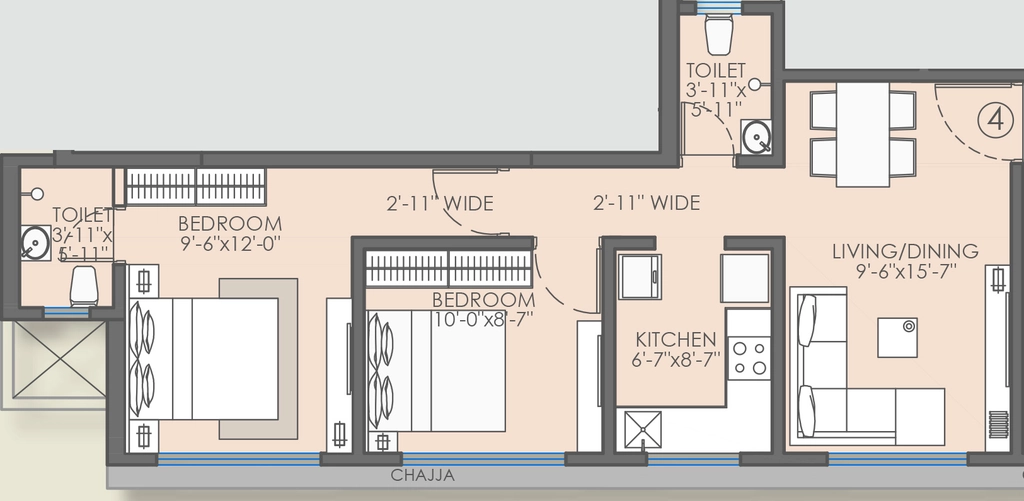 2 BHK Flat in JV Shiv Krupa in Borivali East, Mumbai - Image 904289