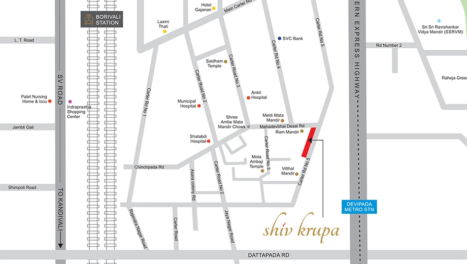 Location of JV Shiv Krupa in Borivali East, Mumbai - Image 371761