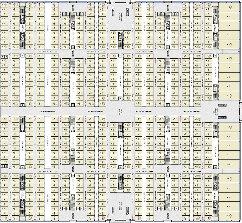 Floor Plan of Globale Textile Market in Umarwada, Surat - Image 371653