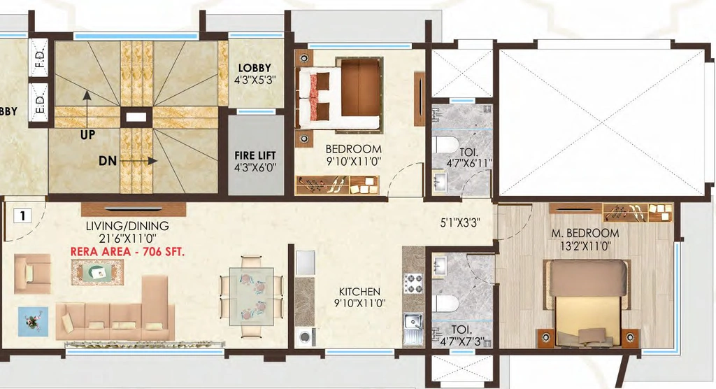 2 BHK Flat in Pratham Vasant Heritage in Borivali East, Mumbai - Image 904296