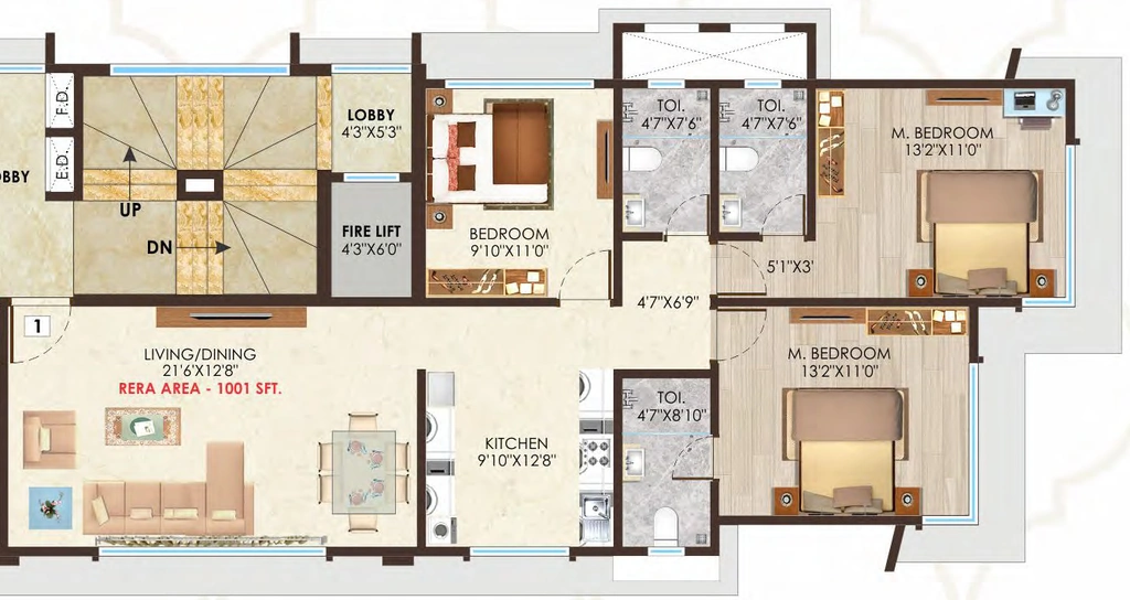3 BHK Flat in Pratham Vasant Heritage in Borivali East, Mumbai - Image 904297
