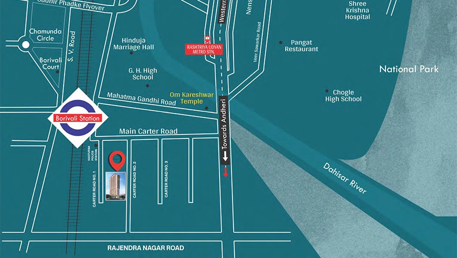 Location of Pratham Vasant Heritage in Borivali East, Mumbai - Image 371774