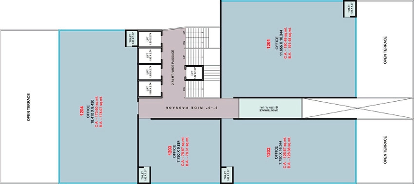 Floor Plan of HR Solaris Bay View in Piplod, Surat - Image 371681
