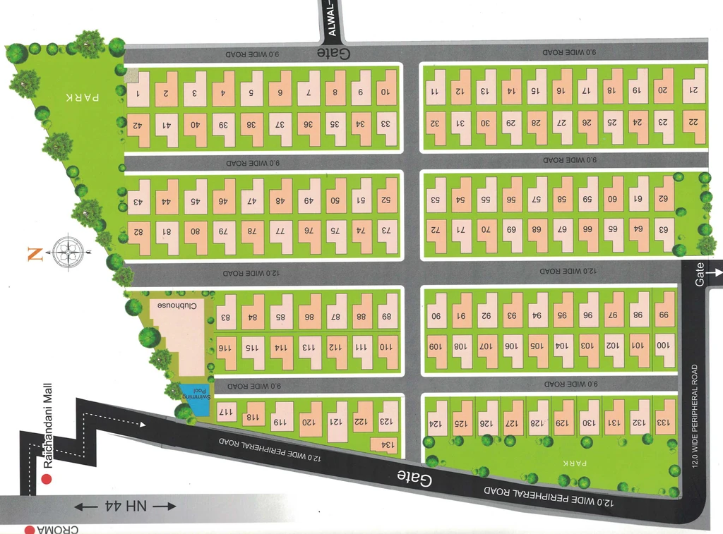 Master Plan of Saanvi Pride Homes in Kompally, Hyderabad - Image 371781