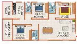 3 BHK Flat in Peers Serene Vistas in Rajendra Nagar, Hyderabad - Image 904338