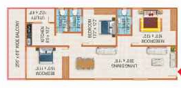 3 BHK Flat in Peers Serene Vistas in Rajendra Nagar, Hyderabad - Image 904339