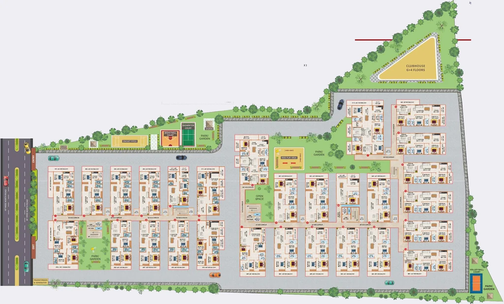 Master Plan of Peers Serene Vistas in Rajendra Nagar, Hyderabad - Image 371889