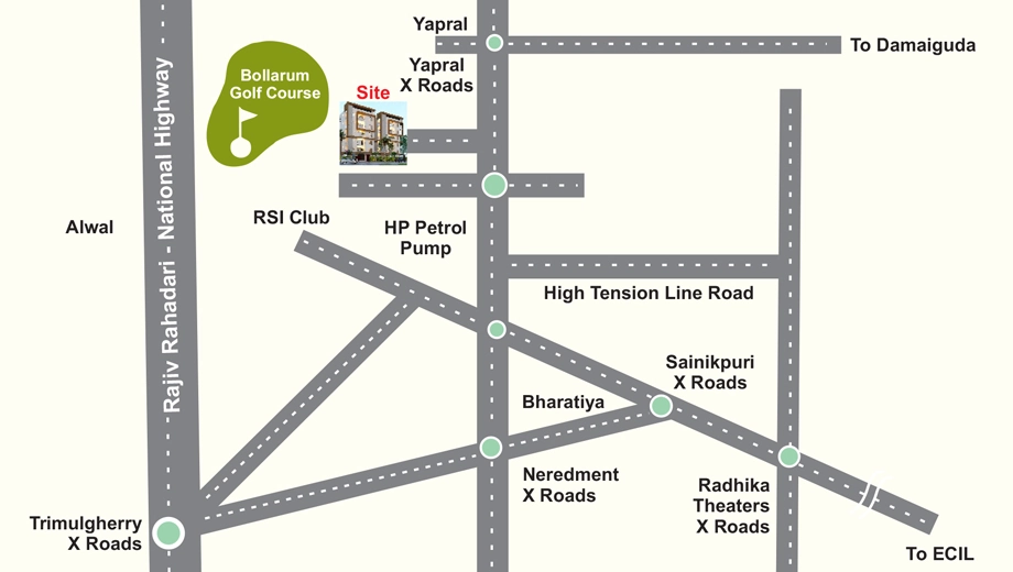 Location of Shasta Pride in Yapral, Hyderabad - Image 371896