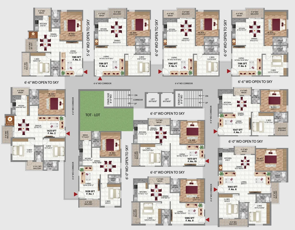 Floor Plan of Shasta Brundavanam in Bahadurpally, Hyderabad - Image 371908