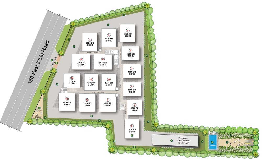 Master Plan of SV Veda Homes in Kollur, Hyderabad - Image 371999