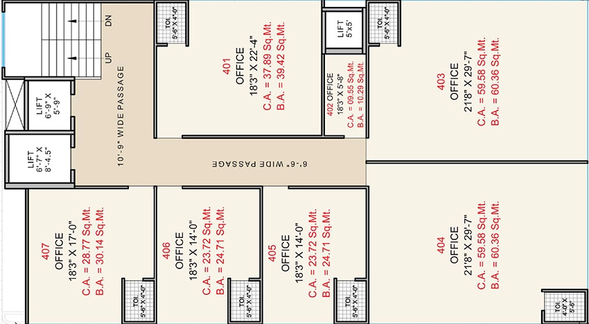 Floor Plan of HR Solaris Oracle in Majura Gate, Surat - Image 371711