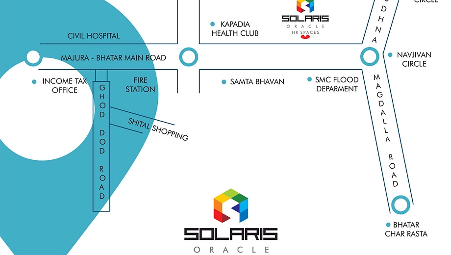 Location of HR Solaris Oracle in Majura Gate, Surat - Image 371708