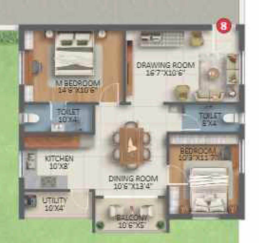 2 BHK Flat in Elite Yashodas Gokulam in Nagole, Hyderabad - Image 904417