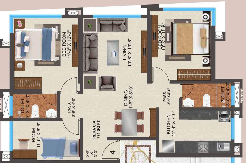 2.5 BHK Flat in HM Iconic Residency in Borivali East, Mumbai - Image 904686