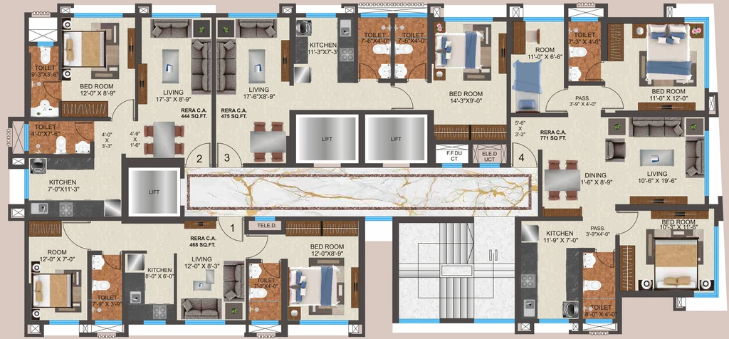 Floor Plan of HM Iconic Residency in Borivali East, Mumbai - Image 372567