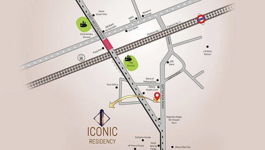 Location of HM Iconic Residency in Borivali East, Mumbai - Image 372566
