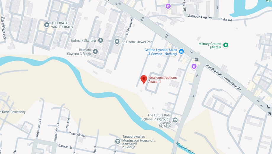 Location of Ideal Avasa One in Narsingi, Hyderabad - Image 372264