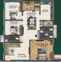 3 BHK Flat in K K Rao Eastern Sky in Uppal, Hyderabad - Image 904547