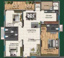 3 BHK Flat in K K Rao Eastern Sky in Uppal, Hyderabad - Image 904548