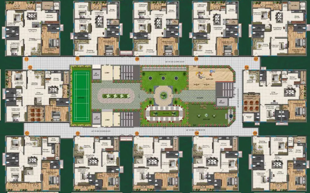 Floor Plan of K K Rao Eastern Sky in Uppal, Hyderabad - Image 372280