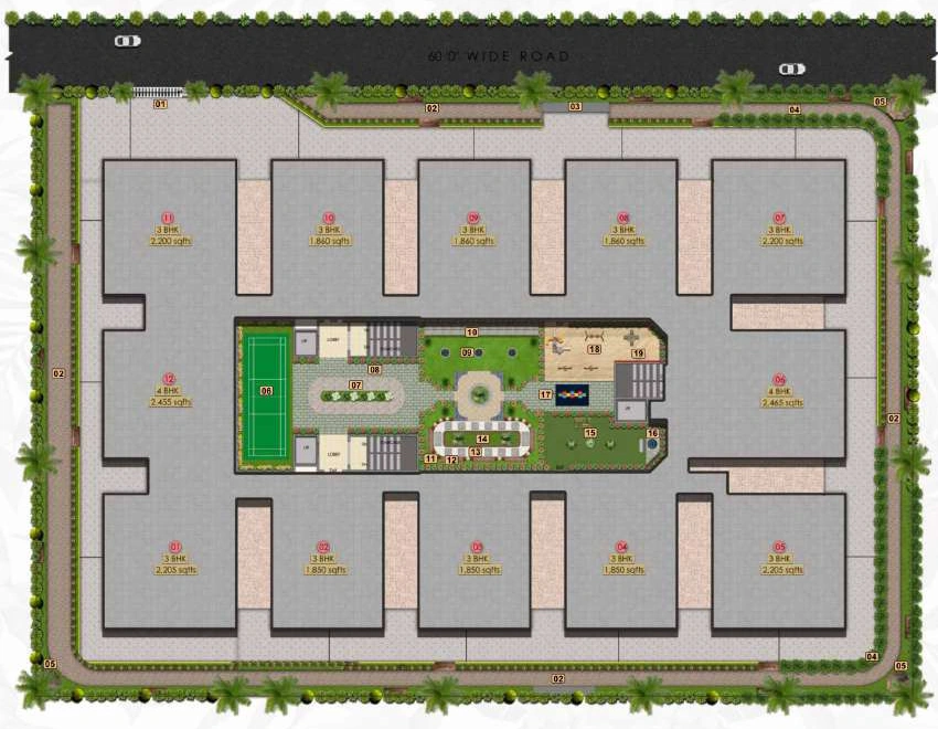 Master Plan of K K Rao Eastern Sky in Uppal, Hyderabad - Image 372278