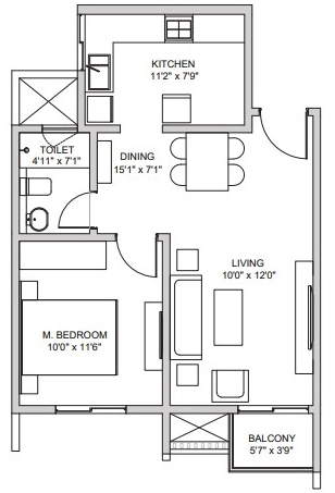 1 BHK Flat in Birla Trimaya Phase 2 in Devanahalli, Bangalore - Image 905535