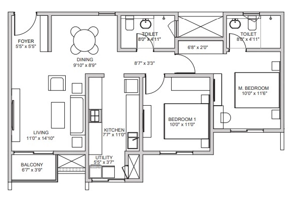2 BHK Flat in Birla Trimaya Phase 2 in Devanahalli, Bangalore - Image 905536