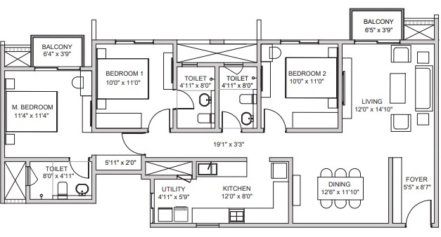 3 BHK Flat in Birla Trimaya Phase 2 in Devanahalli, Bangalore - Image 905538