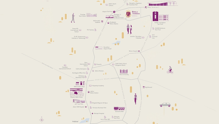 Location of Birla Trimaya Phase 2 in Devanahalli, Bangalore - Image 374382