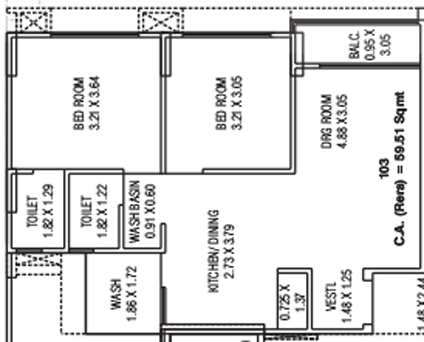 2 BHK Flat in Manthan Legacy in Vatva, Ahmedabad - Image 904315