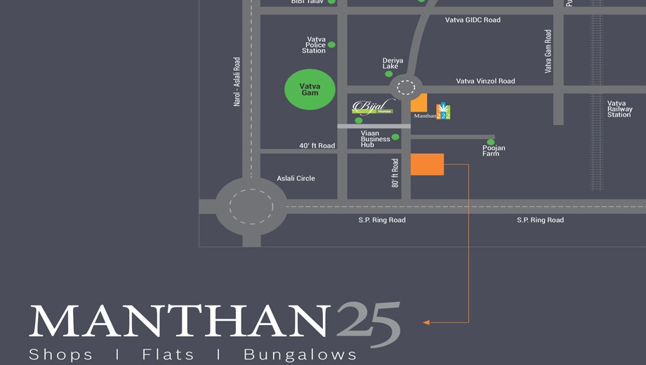 Location of Manthan 25 in Vatva, Ahmedabad - Image 371847