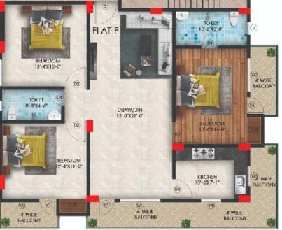 3 BHK Flat in Shri Roshan Enclave in Anantapur, Ranchi - Image 904378