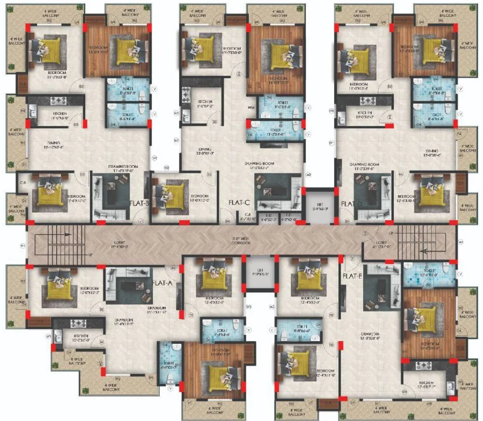 Floor Plan of Shri Roshan Enclave in Anantapur, Ranchi - Image 371975