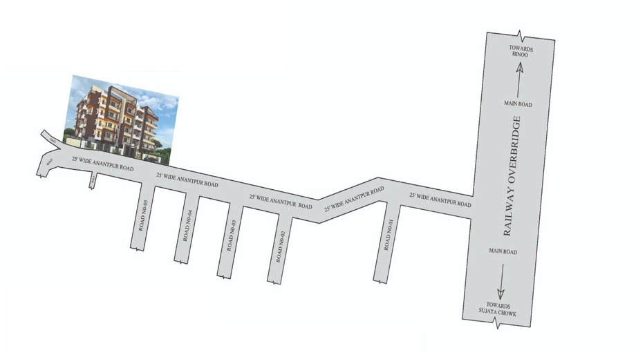 Location of Shri Roshan Enclave in Anantapur, Ranchi - Image 371973