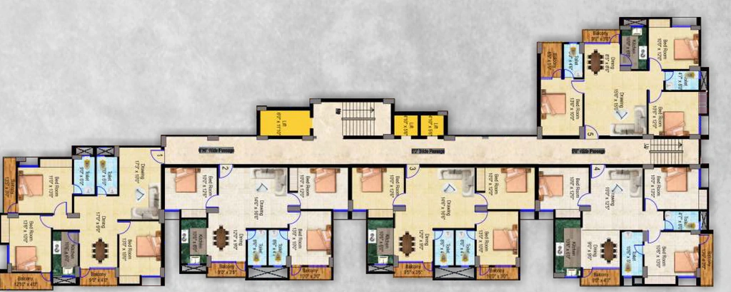 Floor Plan of Homeline Hope Residency in Argora, Ranchi - Image 371991